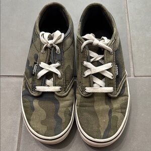 Vans Kids Green Camouflage Sneakers